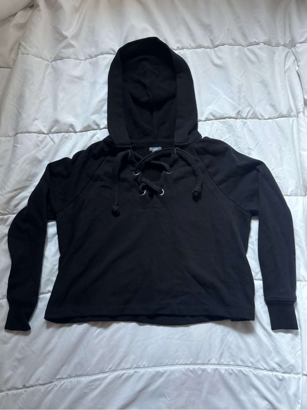 Women's Black Lace-Up Hoodie 🖤🖤